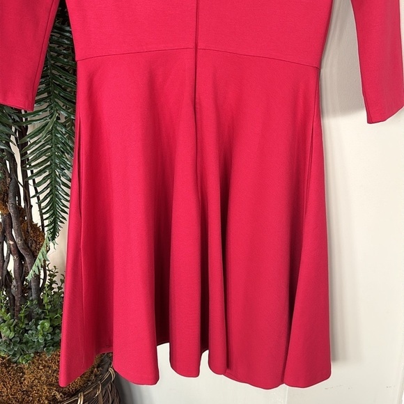 NWOT Kate Spade Red Mini Dress 3/4 Sleeves A-Line Minimalist Simple Elegant - Picture 12 of 15